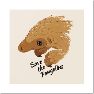 Save The Pangolins - Baby Pangolin Posters and Art